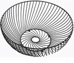 FIVE - Geflochtener Metallkorb 30 cm in Schwarz