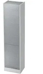 b&uuml;m&ouml; Rollladenschrank in Wei&szlig;/Silber mit Bogengriff - Vertikal...