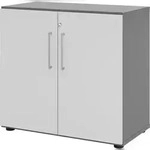 b&uuml;m&ouml; Aktenschrank abschlie&szlig;bar, B&uuml;roschrank Holz 80cm breit in Graphit/Grau...