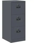 vidaXL Aktenschrank Anthrazit 44 x 50 x 106,5 cm Kaltgewalzter Stahl