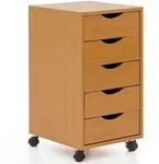 FineBuy Rollcontainer 5 Schubladen Kinder Standcontainer B&uuml;rocontainer...