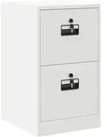 vidaXL Aktenschrank Wei&szlig; 44 x 50 x 74,5 cm Kaltgewalzter Stahl