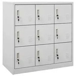 vidaXL Schlie&szlig;fachschrank Hellgrau 90x45x92,5 cm Stahl