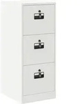 vidaXL Aktenschrank Wei&szlig; 44 x 50 x 106,5 cm Kaltgewalzter Stahl