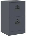 vidaXL Aktenschrank Anthrazit 45,5 x 42 x 74,5 cm Kaltgewalzter Stahl