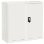 vidaXL Aktenschrank Wei&szlig; 90x40x90 cm Stahl