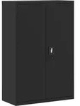vidaXL Aktenschrank Schwarz 90x40x140 cm Stahl