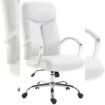 CLP B&uuml;rostuhl Arlen Lederoptik Kunstleder HBT: 115x65x73 cm wei&szlig;