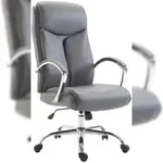 CLP B&uuml;rostuhl Arlen Lederoptik Kunstleder HBT: 115x65x73 cm grau