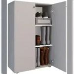 VCM Schuhschrank Lona Grau H. 110 x B. 70 x T. 39 cm