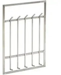 Wandgarderobe FineBuy Garderobe Metall 100 cm Silber Flur Hakenleiste Paneel