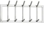 Wandgarderobe FineBuy Garderobe Metall 65 cm Silber Flur Hakenleiste Paneel
