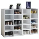 VCM Schuhregal Hinsol Wei&szlig; H. 67 x B. 92 x T. 33 cm