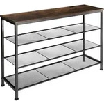 tectake Schuhregal Portsmouth 100x30,5x72,5cm 100 x 30,5 x 72,5 cm Industrial Holz
