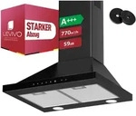 Levivo A+++ Dunstabzugshaube 60cm Umluft & Abluft mit 770 m3/h Luftleistung,