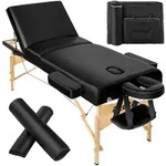 TECTAKE 3 Zonen Massageliege-Set Somwang mit 7,5cm Polsterung, Rollen und