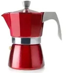 IBILI - Evva Red Espressokocher, 9 Tassen, 450 ml, Aluminiumguss, Geeignet f&uuml;r
