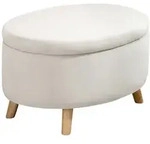 HOMCOM - Sitzbank - 71B x 51,5T x 42H cm - beige