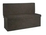 Relaxdays Sitzhocker mit Lehne, HxBxT:73x114x38cm, stabiler Sitzcube,