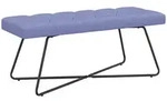 vidaXL Bank mit Knopfheftung Jeans blau 110 x 40 x 46 cm Stoff