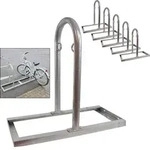 Baumarktplus 5 x Fahrradanlehnb&uuml;gel 90 x 84 cm Stahl feuerverzinkt &Oslash; 49 mm grau