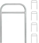 Baumarktplus 5x Fahrradanlehnb&uuml;gel 115 x 78 cm Stahl feuerverzinkt &Oslash; 49 mm zum
