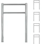 Baumarktplus 5x Fahrradanlehnb&uuml;gel mit Knieholm 115x75 cm Stahl feuerverzinkt...