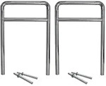 Baumarktplus 2 x Fahrradanlehnb&uuml;gel 118 x 78 cm Edelstahl &Oslash; 60 mm Einbetonieren