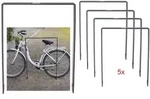 Baumarktplus 5x Fahrradanlehnb&uuml;gel 115x76 cm Flachstahl pulverbeschichtet zum