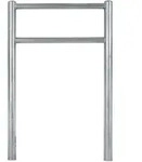 Baumarktplus Fahrradanlehnb&uuml;gel mit Knieholm 115x75 cm Stahl feuerverzinkt &Oslash; 60 mm