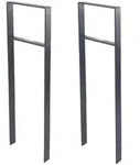 Baumarktplus 2 x Fahrradanlehnb&uuml;gel 116,5 x 39 cm Flachstahl 13 mm Anthrazit