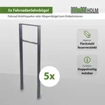 Baumarktplus 5 x Fahrradanlehnb&uuml;gel 116,5 x 39 cm Flachstahl 13 mm Anthrazit