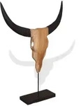 vidaXL Stierkopf-Skulptur Teak 66 x 15 x 88 cm