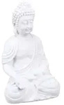 Relaxdays Buddha Figur, Polyresin, wetterfest & frostsicher, Gartendeko, HxBxT: