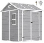 Outsunny-Ger&auml;tehaus-181L x 181B x 220H cm-Grau