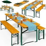 CASARIA&reg; 4er Set Bierzeltgarnitur 170cm Klappbar3 Teilig 2x Bierbank 1x Tisch...