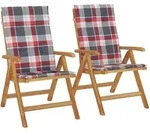 vidaXL Gartenst&uuml;hle 2 Stk., Gartenstuhl mit Kissen, Stuhl Sessel Hochlehner