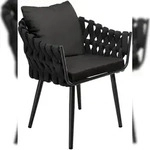 CLP Gartensessel Naxos mit Sitzkissen Metall HBT: 77x61x60 cm anthrazit
