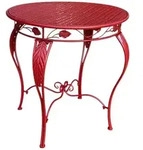 DanDiBo Bistrotisch Rund 70cm Metall Eisen Rot Wetterfest Rosso 96711...