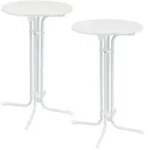 TRUTZHOLM 2x Stehtisch klappbar &Oslash; 70 cm H&ouml;he 110 cm Stahl Gastrotisch Partytisch