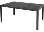 Mojawo Gartentisch Aluminium Kunststoffholz anthrazit / grau 160 x 90 x 74 cm