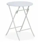 Relaxdays Gartentisch Rattan-Optik, rund, HxD: 75 x 60 cm, Balkontisch, Kunststoff &