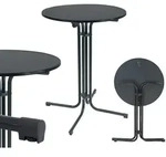 TRUTZHOLM Stehtisch klappbar &Oslash; 80 cm H&ouml;he 110 cm Stahl Gastrotisch Partytisch