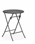Relaxdays Gartentisch Rattan-Optik, rund, HxD: 75 x 60 cm, Balkontisch, Kunststoff &
