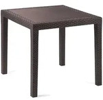 Mojawo Gartentisch Tisch Terrassentisch Eckig Mokka 79x79x72cm Rattan-Optik
