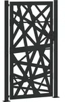 vidaXL Gartentor Schwarz 105x180 cm Stahl Lichtdesign