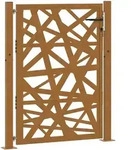vidaXL Gartentor 105x130 cm Wetterfester Stahl Blatt-Design