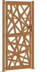vidaXL Gartentor 105x205 cm Wetterfester Stahl Lichtdesign