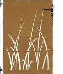 vidaXL Gartentor 85x150 cm Cortenstahl Gras-Design