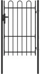 vidaXL Zauntor Grau 100 x 150 cm Pulverbeschichteter Stahl